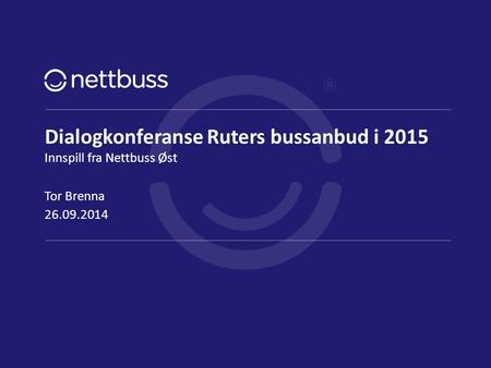 Dialogkonferanse Ruters bussanbud i 2015