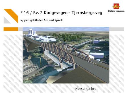 E 16 / Rv. 2 Kongevegen – Tjernsbergs veg v/ prosjektleder Amund Sjøvik Norsenga bru.