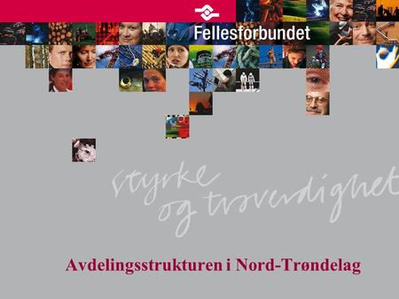 Avdelingsstrukturen i Nord-Trøndelag. Hva har hendt siden 1988 Siden etableringen av Fellesforbundet i 1988 har avdelingsstrukturen vært et sentralt tema.