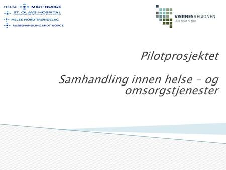 Pilotprosjektet Samhandling innen helse – og omsorgstjenester 13.09.20101.
