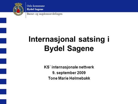 Internasjonal satsing i Bydel Sagene