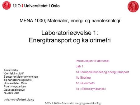 MENA 1000 – Materialer, energi og nanoteknologi