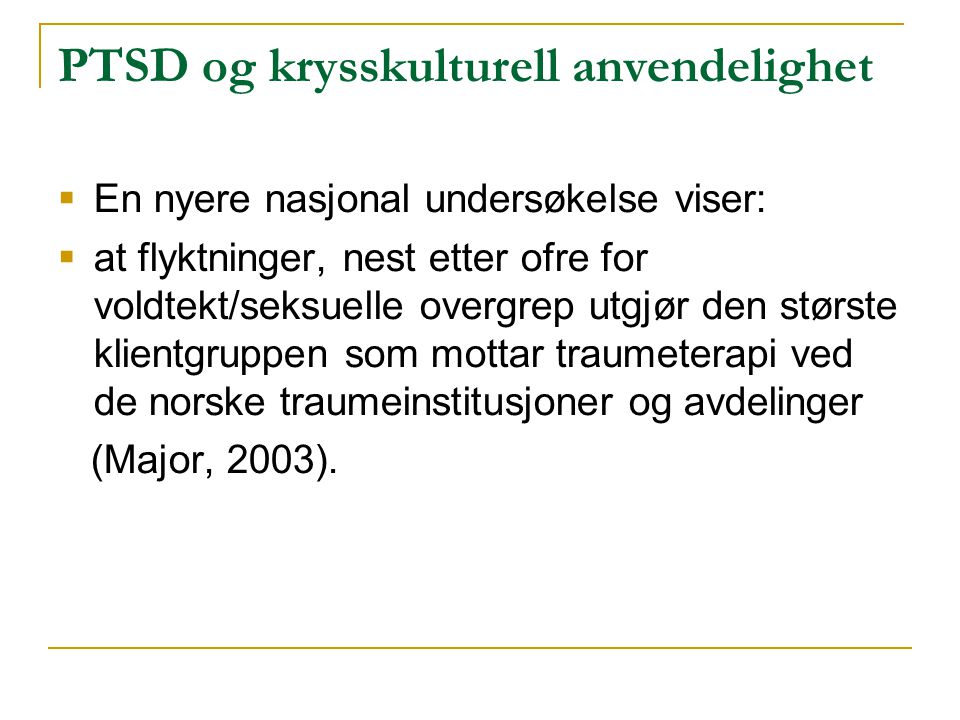 Ptsd test norsk