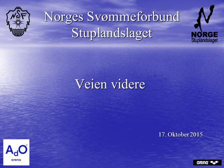 Veien videre 17. Oktober 2015 17. Oktober 2015 Norges Svømmeforbund Stuplandslaget.