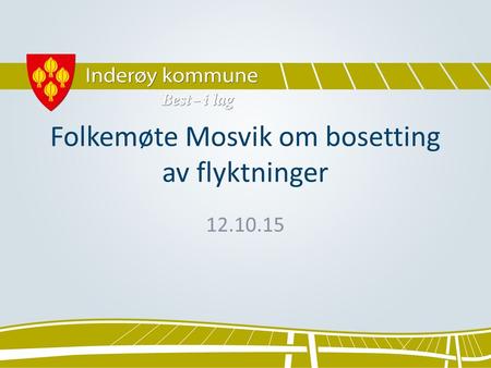 Folkemøte Mosvik om bosetting av flyktninger 12.10.15.