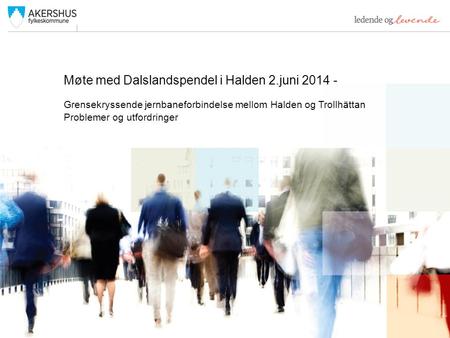Grensekryssende jernbaneforbindelse mellom Halden og Trollhättan Problemer og utfordringer Møte med Dalslandspendel i Halden 2.juni 2014 -