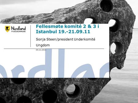 26.09.20161 Fellesmøte komité 2 & 3 i Istanbul 19.-21.09.11 Sonja Steen/president Underkomité Ungdom 04.11.2011.