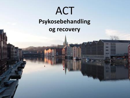 ACT Psykosebehandling og recovery. Behandlingsmodellene.
