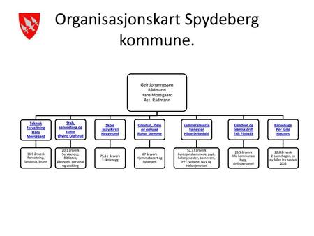 Organisasjonskart Spydeberg kommune.