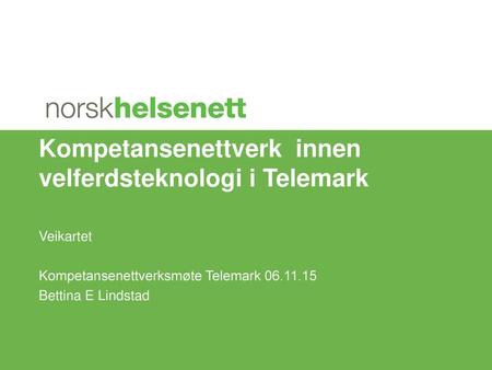 Kompetansenettverk innen velferdsteknologi i Telemark