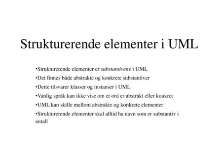 Strukturerende elementer i UML