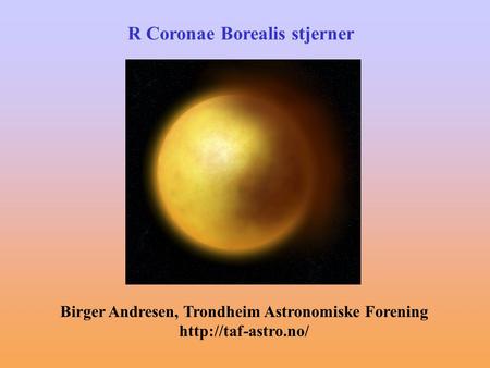 R Coronae Borealis stjerner