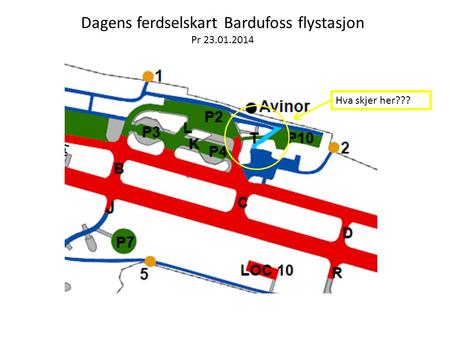 Dagens ferdselskart Bardufoss flystasjon