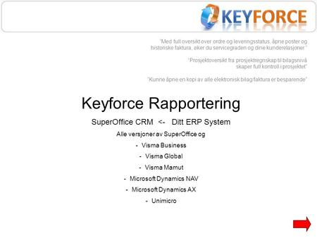 Keyforce Rapportering
