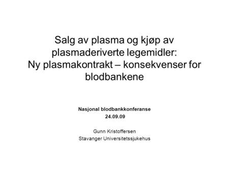 Nasjonal blodbankkonferanse