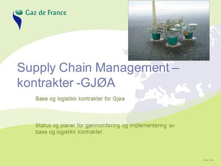 Supply Chain Management –kontrakter -GJØA