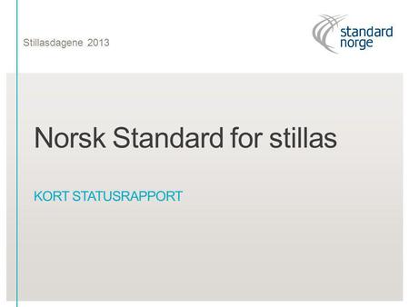 Norsk Standard for stillas