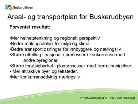Areal- og transportplan for Buskerudbyen
