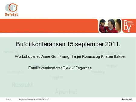 Bufdirkonferansen 15. september 2011
