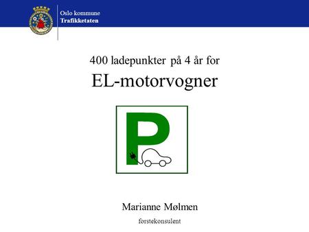 400 ladepunkter på 4 år for EL-motorvogner