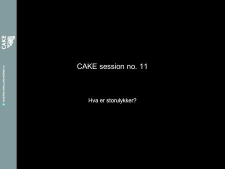CAKE session no. 11 Hva er storulykker?.