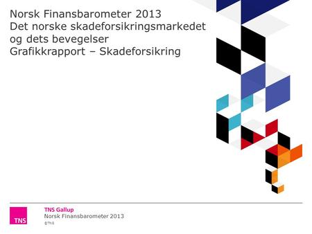 ©TNS Norsk Finansbarometer 2013 Norsk Finansbarometer 2013 Det norske skadeforsikringsmarkedet og dets bevegelser Grafikkrapport – Skadeforsikring.