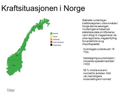 Kraftsituasjonen i Norge