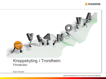 VIANOVA NETWORKMEETING 2013, 25 YEARS WITH CIVIL&SYSTEM ENGINEERING Knoppskyting i Trondheim Firmakultur Roar Paulsen.