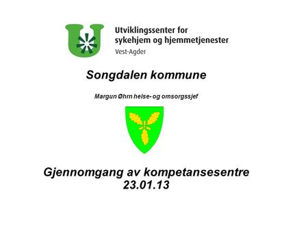 Songdalen kommune Gjennomgang av kompetansesentre