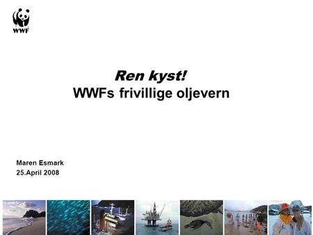 Maren Esmark 25.April 2008 Ren kyst! WWFs frivillige oljevern.