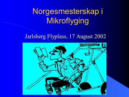 Norgesmesterskap i Mikroflyging Jarlsberg Flyplass, 17 August 2002.