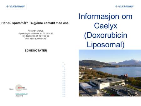 Informasjon om Caelyx (Doxorubicin Liposomal)