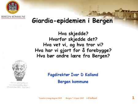 Giardia-epidemien i Bergen