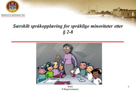 Særskilt språkopplæring for språklige minoriteter etter § 2-8
