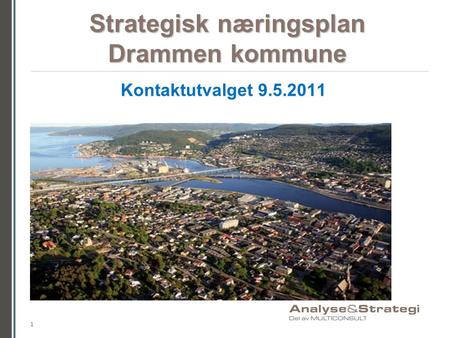 Strategisk næringsplan Drammen kommune