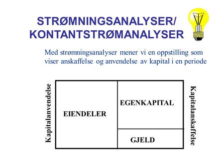 STRØMNINGSANALYSER/ KONTANTSTRØMANALYSER