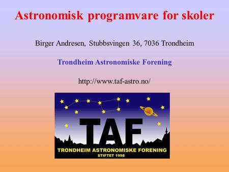 Trondheim Astronomiske Forening