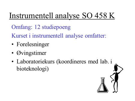 Instrumentell analyse SO 458 K