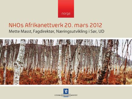 NHOs Afrikanettverk 20. mars 2012
