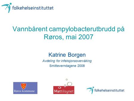 Vannbårent campylobacterutbrudd på Røros, mai 2007