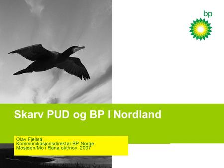 Skarv PUD og BP I Nordland