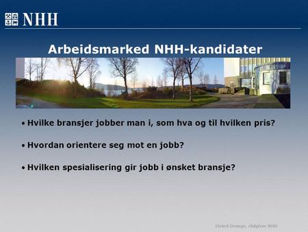 Arbeidsmarked NHH-kandidater
