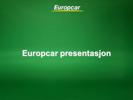 Europcar presentasjon
