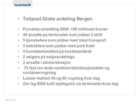 Tollpost Globe avdeling Bergen