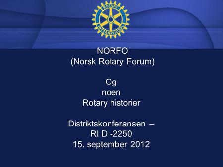 NORFO (Norsk Rotary Forum)