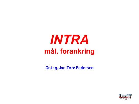 Dr.ing. Jan Tore Pedersen