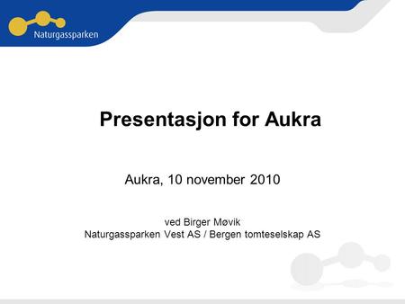 Presentasjon for Aukra