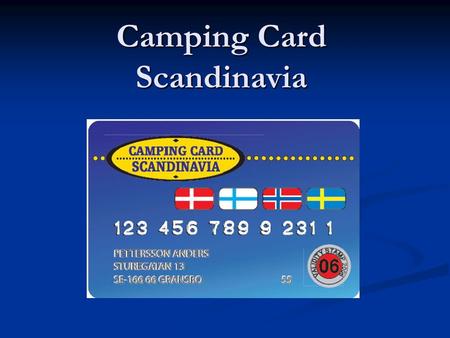 Camping Card Scandinavia