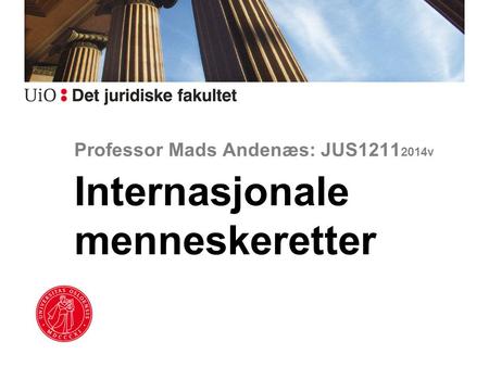 Professor Mads Andenæs: JUS v