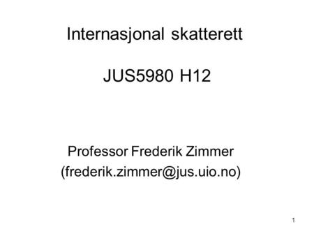 Internasjonal skatterett JUS5980 H12